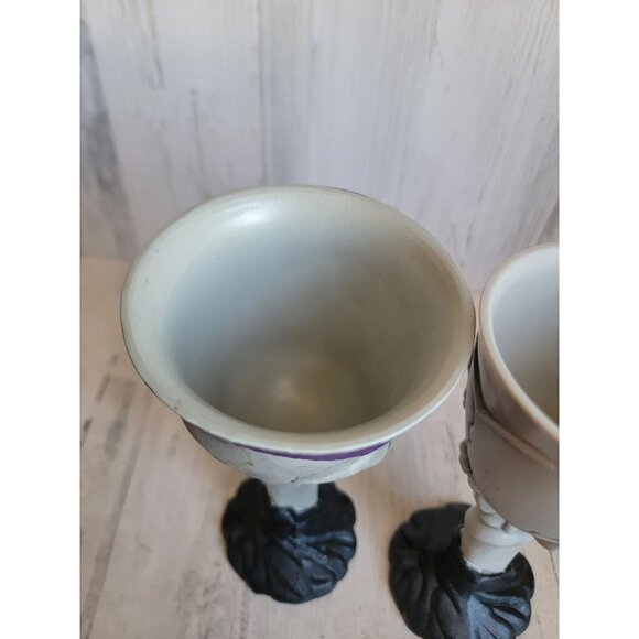 Vintage skull plastic goblet scary Halloween cup set unique - Picture 6 of 10